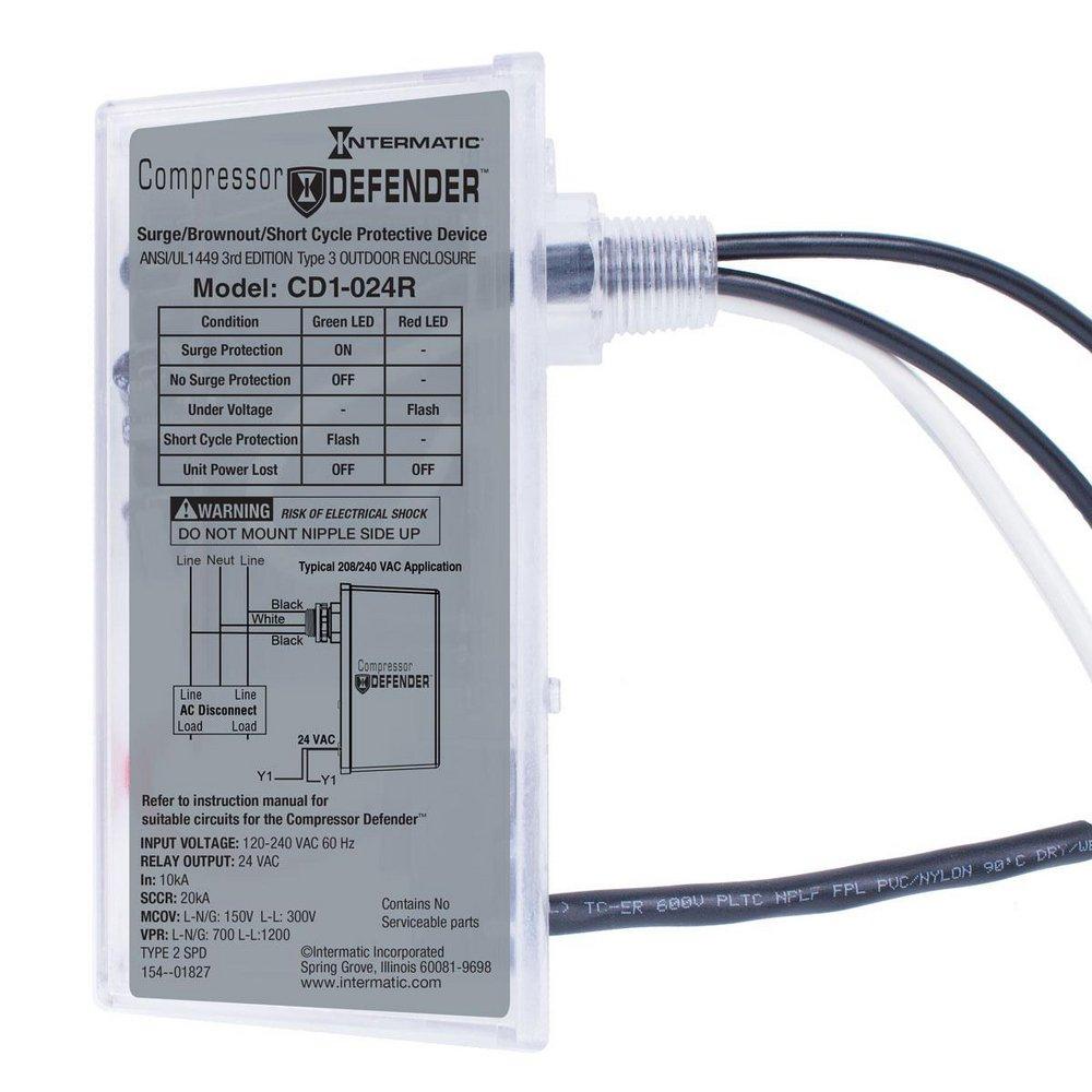 Intermatic CD1-024R Compressor Defender - Condenser Surge Protector - 120-240 V