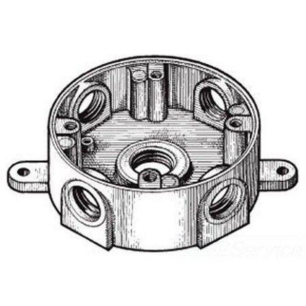MULBERRY METAL PRODUCTS Mulberry Metal Products 30316 4 in Round Aluminum Box (Each) BWF RB-5V