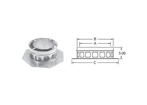 METAL-FAB Metal-Fab 12AIRTGAP Air-Cooled Temp/Guard Anchor Plate (12 inch diameter)