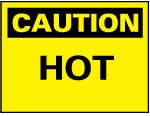 ACCUFORMNMC Accuformnmc C35AB Caution Hot Safety Sign Aluminum