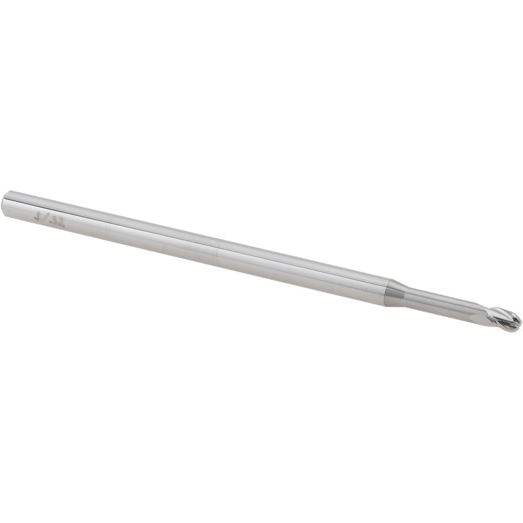 ACCUPRO Accupro 14881923 Ball End Mill 3/32 in 3 Flute Solid Carbide