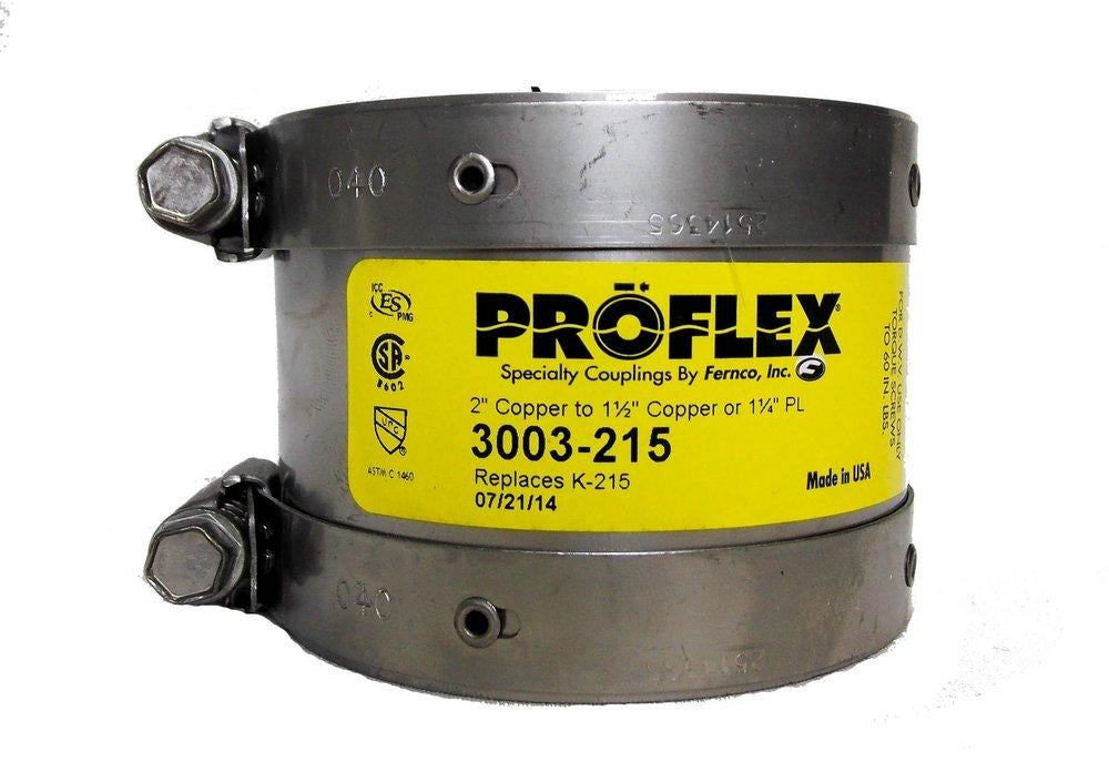 FERNCO Fernco 3003-215 ProFlex Coupling 2 x 1-1/2 in (Shielded Transition)