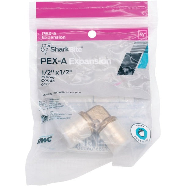 SHARKBITE Sharkbite UAB248LFA PEX-A Brass Expansion 90-Degree Elbow 1/2 in