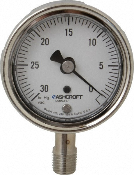 ASHCROFT Ashcroft 95083 Pressure Gauge 0-30 Psi 2.5in Dial Npt