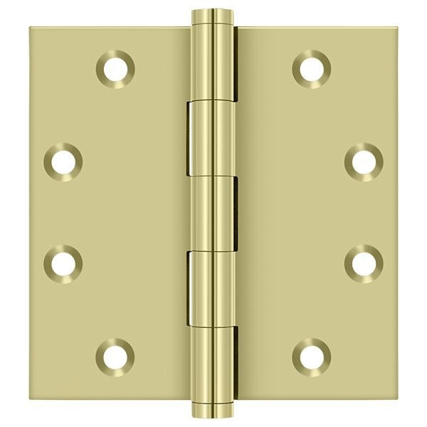 DELTANA Deltana DSB453-UNL Square Hinge 4.5x4.5 Unlacquered Brass