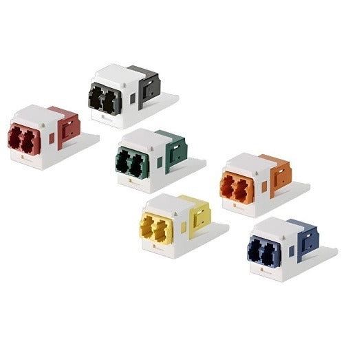 PANDUIT Panduit CMDTSBLCZAW Mini-com Keyed Duplex Module