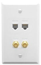 ICC Icc icrdsv25wh Voice Data 2 Catv Faceplate