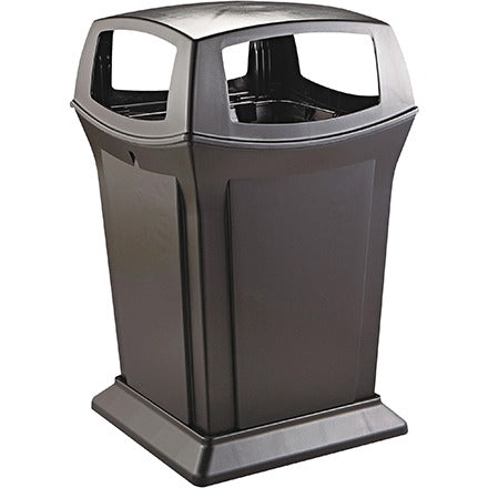 BSC PREFERRED Bsc Preferred RUB431BL Trash Receptacle Hdpe 4-way