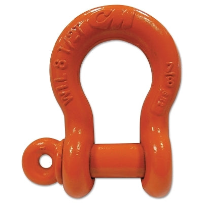 CM Columbus McKinnon M652P Screw Pin Anchor Shackle 1.28 in Opening 3/4 in Bail Size 6-1/2 t Orange Paint