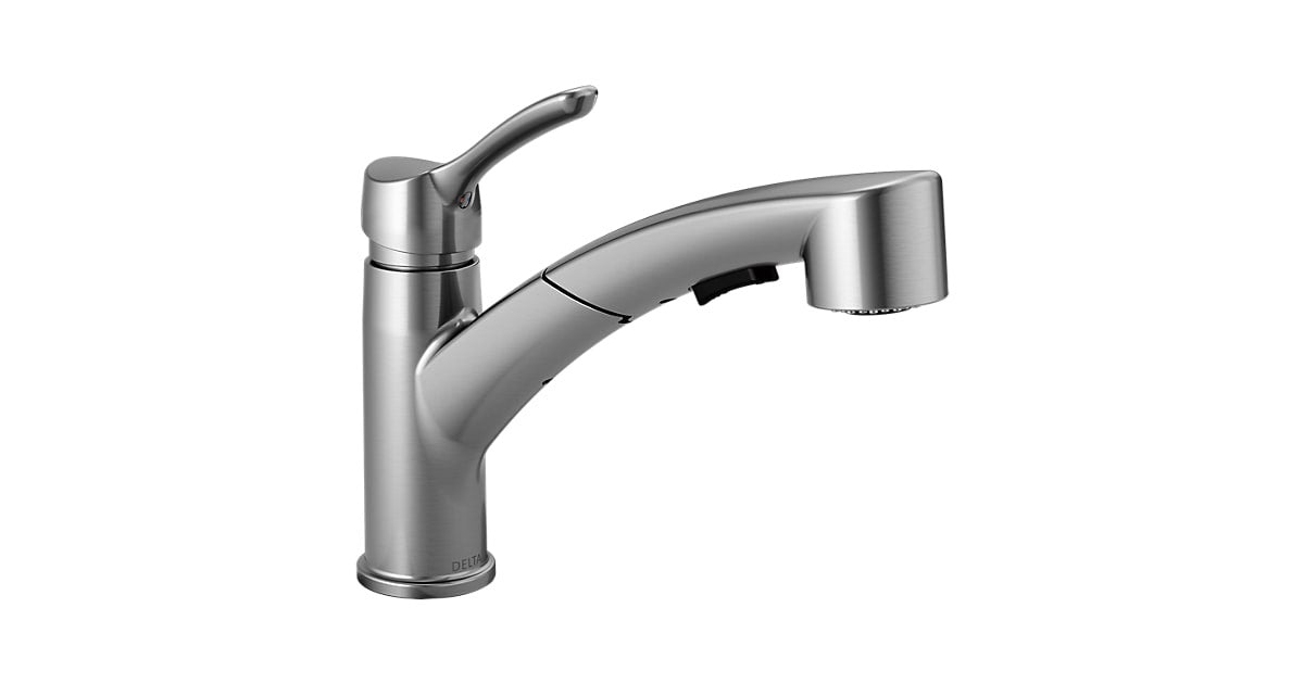 DELTA Delta 4140-DST Collins Single-Handle Pull-Out Kitchen Faucet 1.8 GPM (8-Inch Spread 120 Degree)