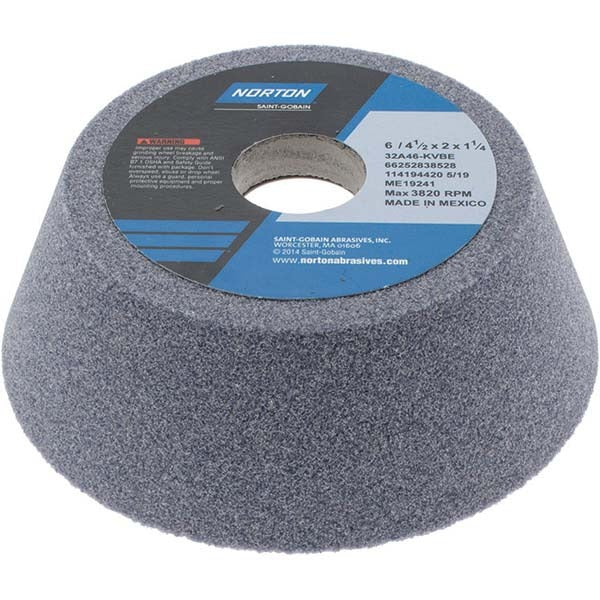 NORTON Norton 66252838528 Type 11 Grinding Wheel 46 Grit 6 in