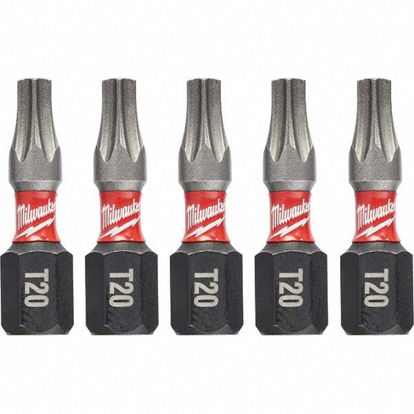 MILWAUKEE Milwaukee Tool 48-32-4614 T20 Torx Bit 1/4 in Hex 5 Pack