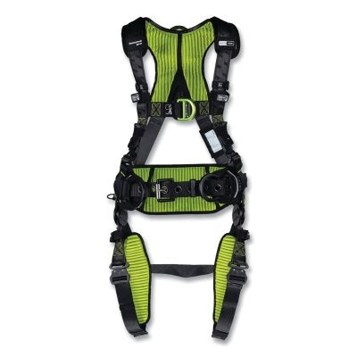 Honeywell H7CC2A3 Fall Protection Harness 2XL Polyester Black/Green