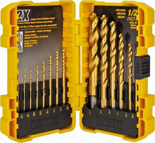 DEWALT Dewalt Accessories DW1354 Titanium Drill Bit Set 14pc