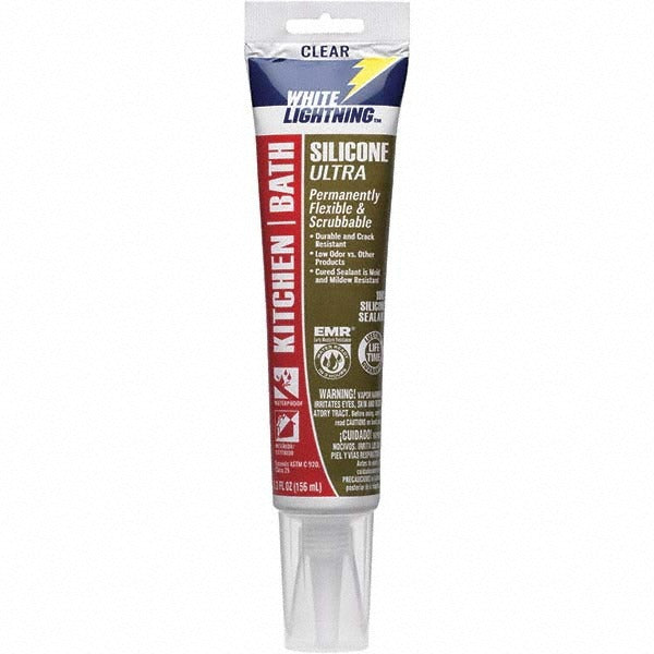 WHITE LIGHTNING White Lightning W21101005 Silicone Sealant 5.3 Oz Clear