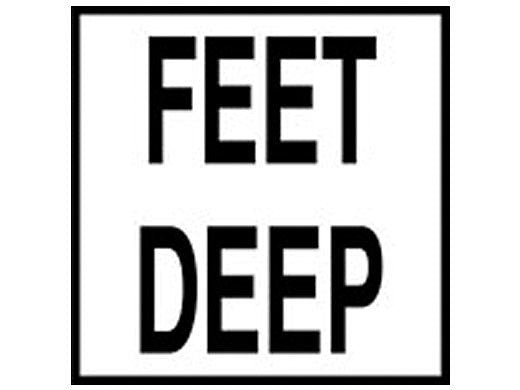 Inlays C621530 Inlays Depth Marker 6x6 Frost proof tile | FEET DEEP Non-Skid