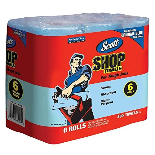 KIMBERLY-CLARK Kimberly-Clark 75180 Scott Shop Towels Absorbent Towel 55 Sheet 6 Pack