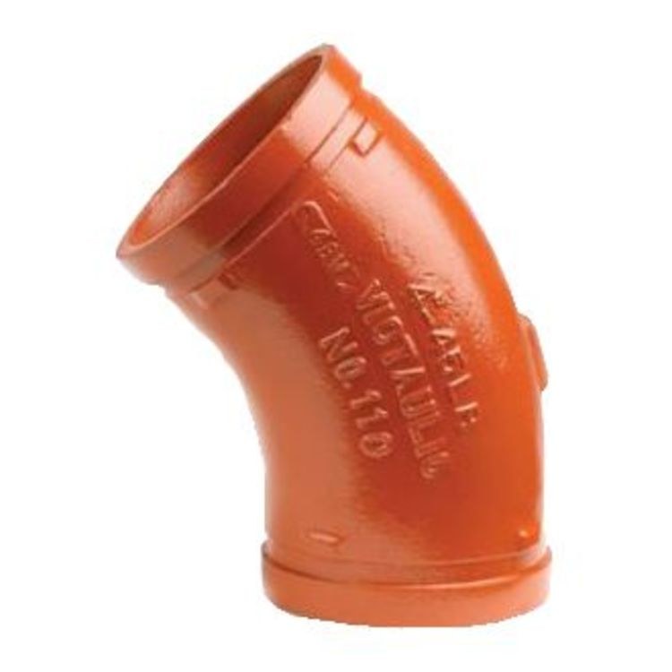 Victaulic 13-112 Elbow 11-1/4DEG 1-1/2 13 Ductile Iron Orange Grooved