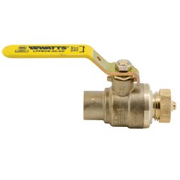 Watts Regulator LFFBVS-3C-CC Ball Valve Lead Free Brass 1/2 Inch Solder 0123476