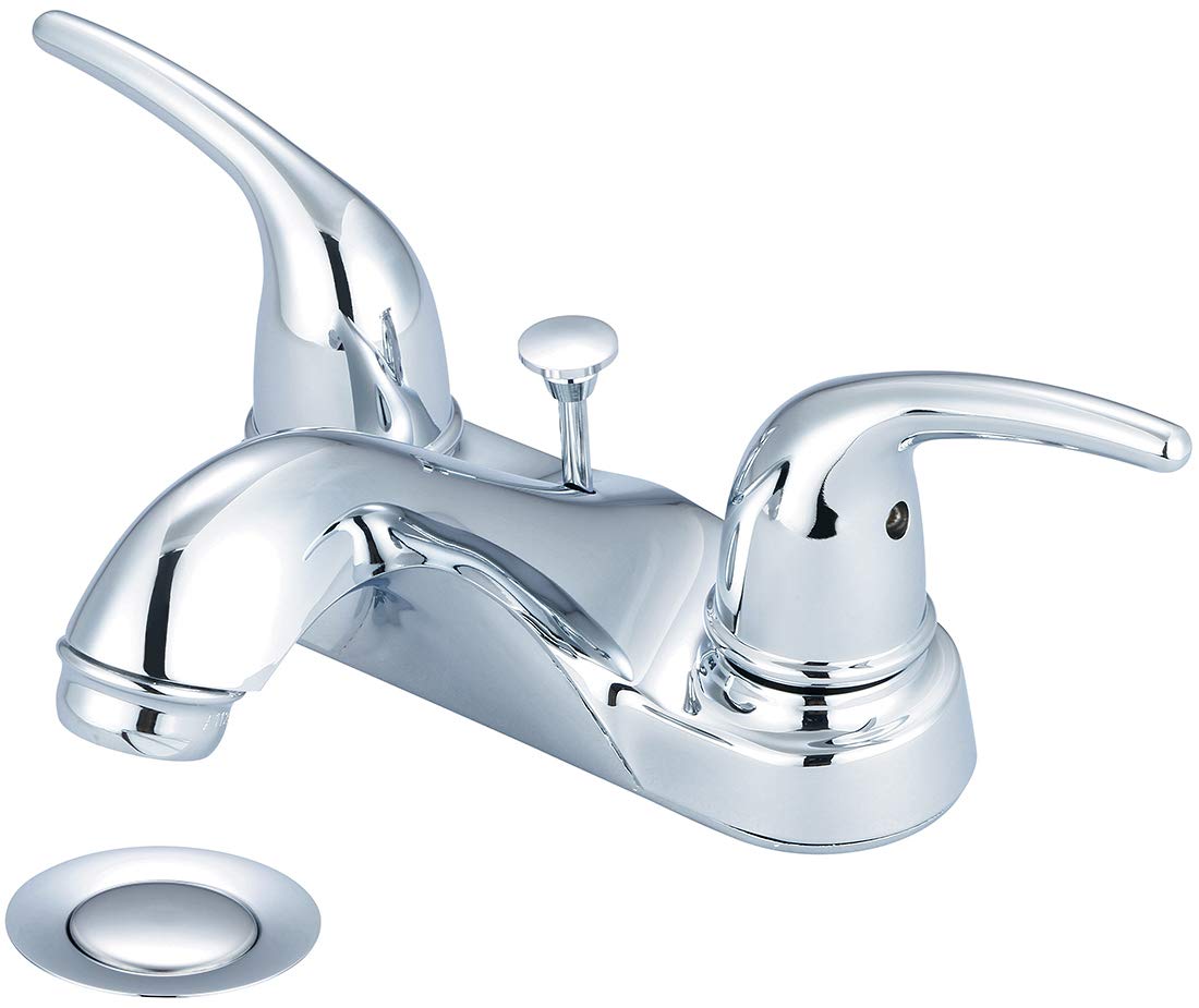 Pioneer L-7272 Two Handle Lavatory Faucet, Chrome Finish