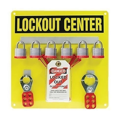 PANDUIT Panduit PSL-1009 Aluminum Lockout Board 6-padlock