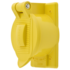 Hubbell HBL77CM74WO Yellow Thermoplastic Weatherproof Lift Cover