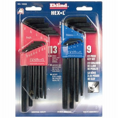 EKLIND Eklind Tool Co 17322 Extra Long Ball Hex Key Set 22PC