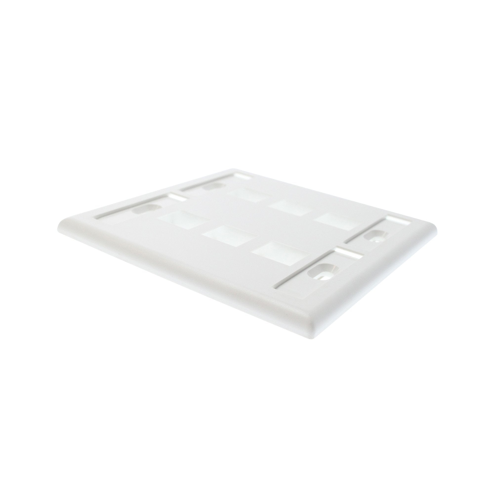 LEVITON Leviton 42080-6WP 6-port Dual Gang Quickport Wallplate