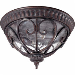 SATCO 60-2067 NUVO by SATCO Corniche Transitional Ceiling Light, 2 A19 Incandescent Lamp, 120 VAC, Burlwood Housing