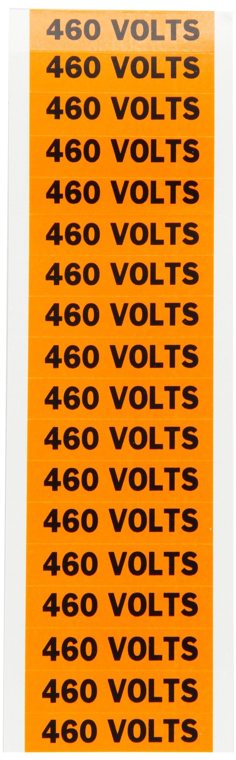 BRADY Brady 44314 conduit and voltage label 460 volts (2-1/4 in x 1/2 in, 18 per card)