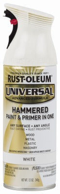 RUST-OLEUM Rust-oleum 267298 Hammered Spray Paint White 12 Oz