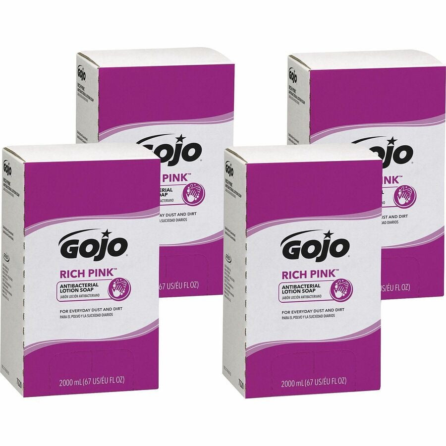 GOJO Gojo GOJ722004CT Rich Antibacterial Lotion Soap Refill 2000 mL (4/Pack)