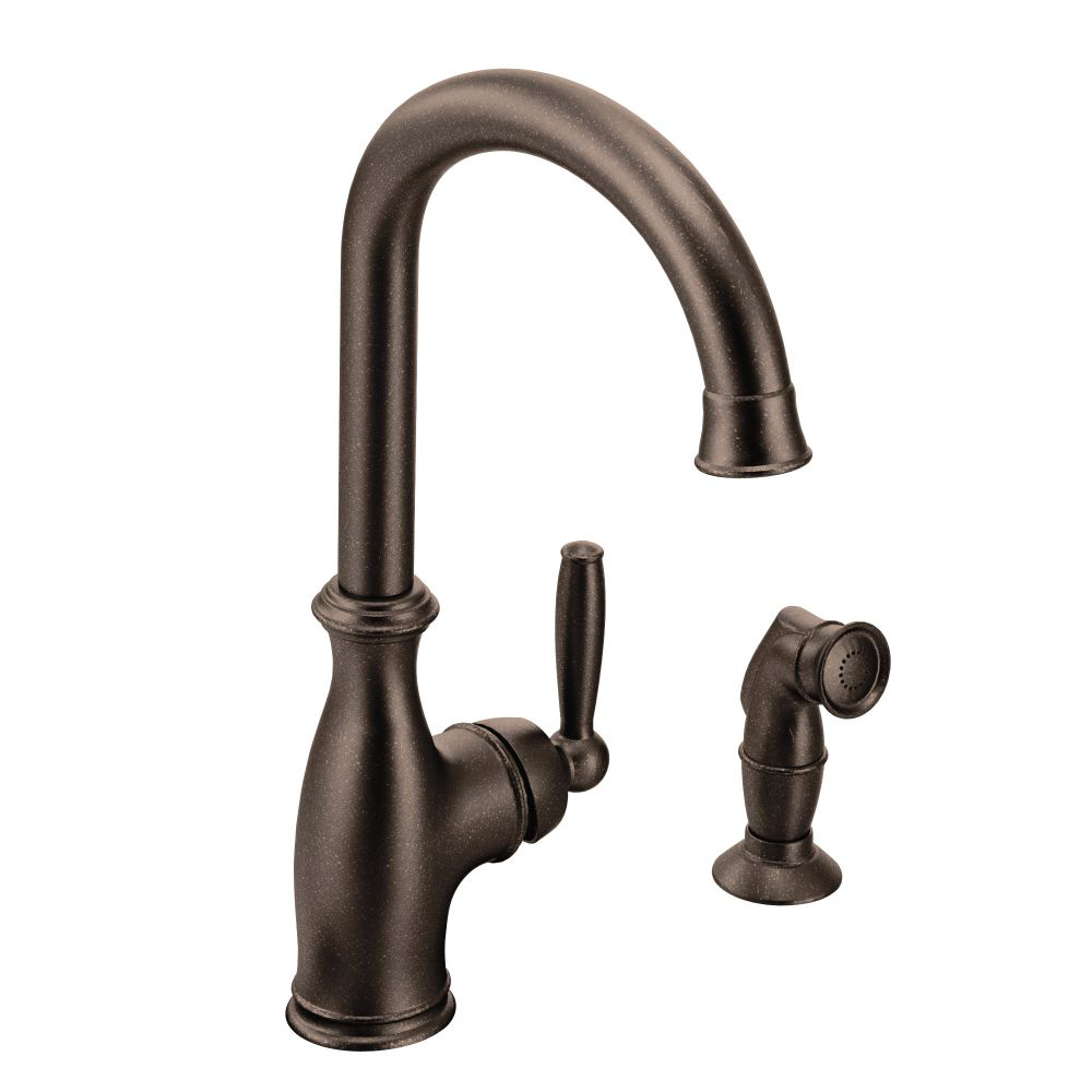 Moen 7735ORB Brantford Oil Rubbed Bronze One-Handle High Arc Kitchen Faucet