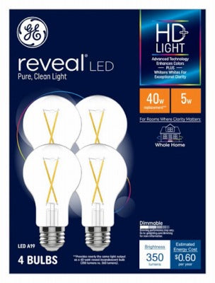 GE G E Lighting 93129530 Led A19 Light Bulb 5W 4 Pack