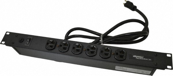 WIREMOLD Wiremold J60B0B20 Rack Mount Power Strip 20A 6 Outlet