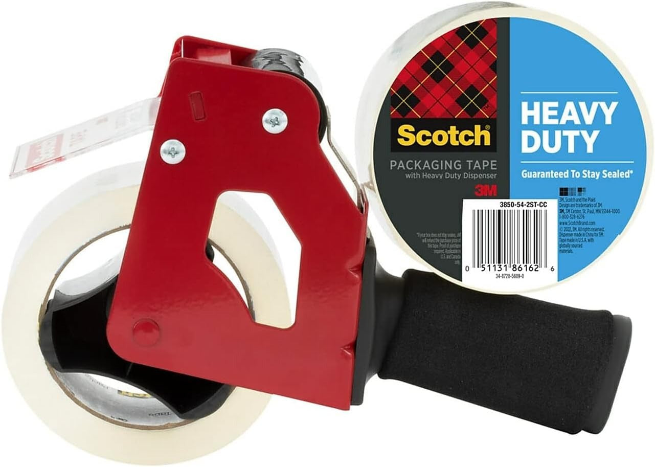 3M 3M MMM38502ST Scotch heavy-duty tape pack (2 roll 1.8 in x 54.6 yd) 3850-2ST