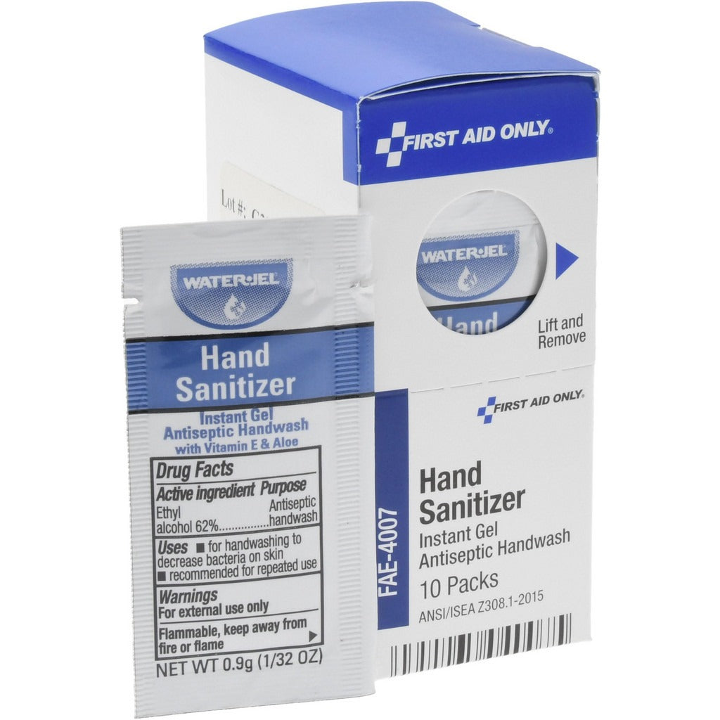 FIRST AID ONLY First Aid Only FAE-4007 Hand Sanitizer Gel 10 Pack