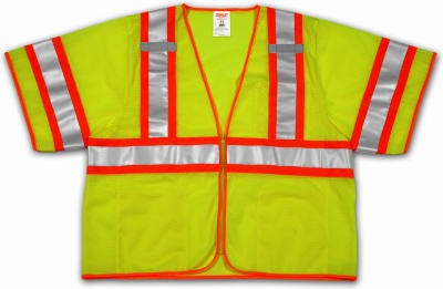 TINGLEY Tingley Rubber V70332.4X-5X Safety Vest Ansi 107 Class 3 4X 5XL