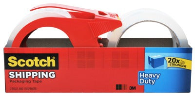 3M 3M Company 3850-2-1RD Shipping Tape Clear 1.88in X 54.6yd 3pk