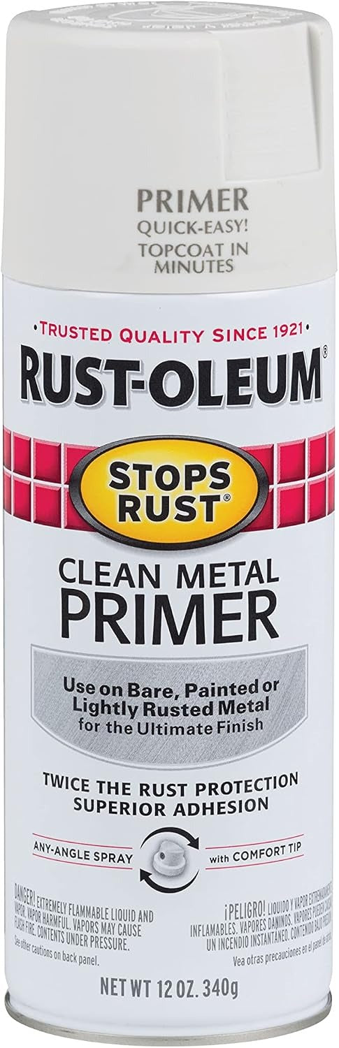 RUST-OLEUM Rust-Oleum 7780830 Stops Rust Clean Metal Primer 12 Ounce Any-Angle Spray