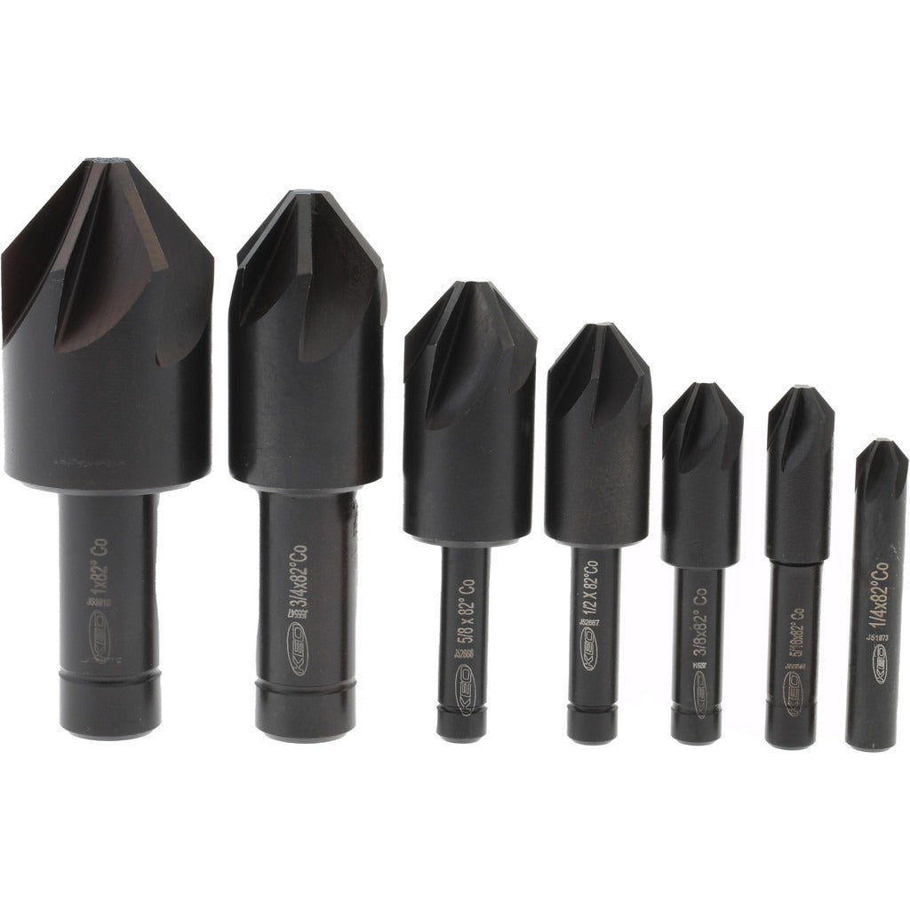 KEO Keo 919-000-039 Countersink Set 7 Pc 6 Flute Tialn