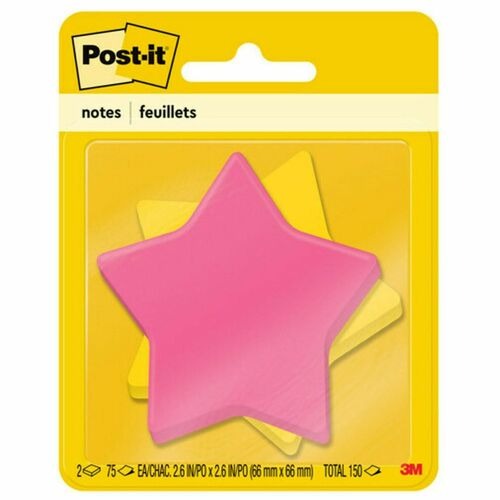 3M 3M MMM7350SSSTR Post-it Super Sticky Notes Star 3x3 in 2-pack
