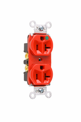 Pass & Seymour 8300HRED Legrand-Pass & Seymour 20A Red Duplex Receptacle 125V Hospital Grade