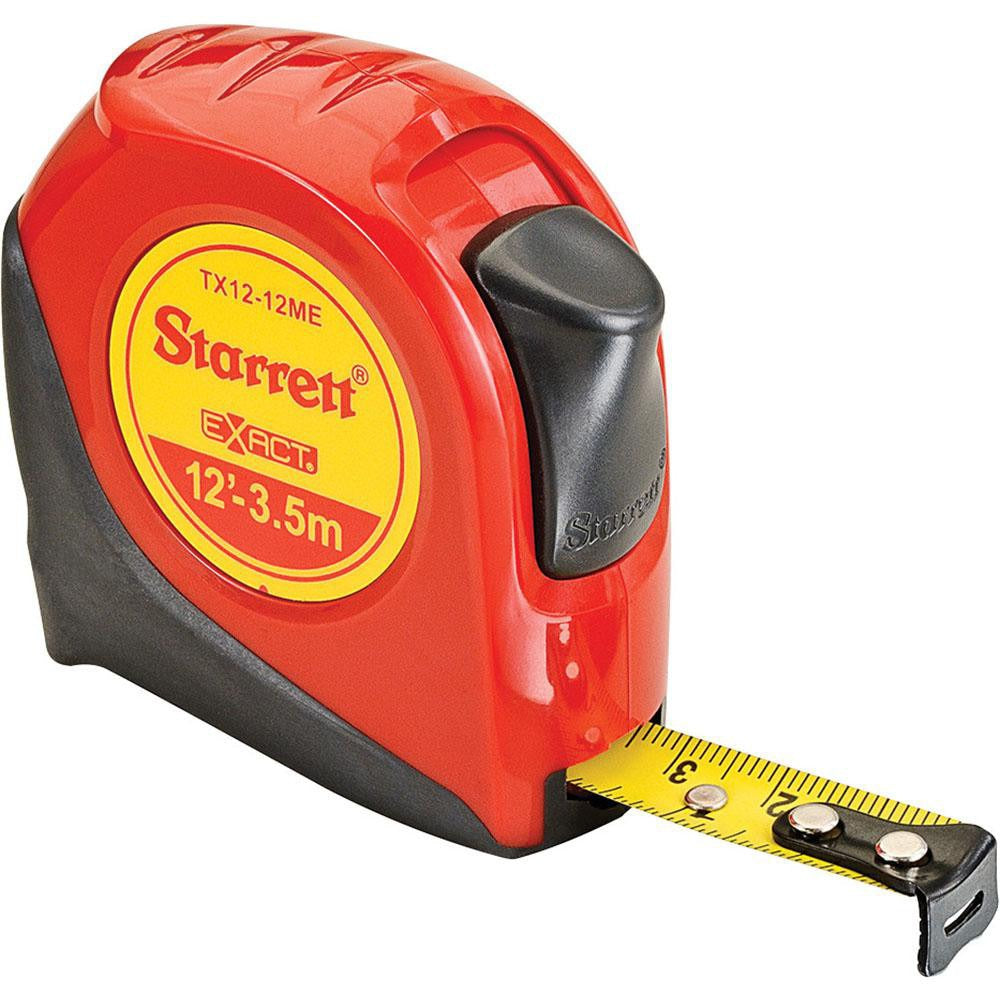 STARRETT Starrett 30650 Tape Measure 12 Ft 1/2 in Yellow Blade