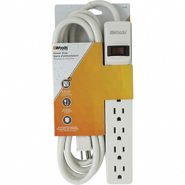 SOUTHWIRE Southwire 41436 Power Outlet Strip 6 Outlets 8 Ft Cord