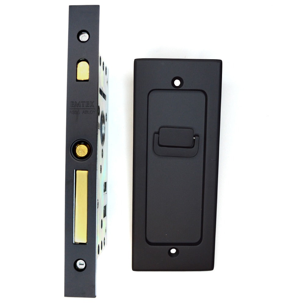 EMTEK Emtek 2115US19138 Privacy Pocket Door Mortise Lock Flat Black