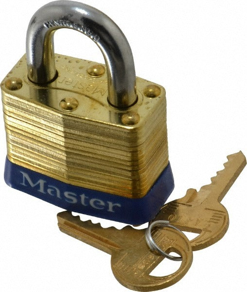 MASTER LOCK Master Lock 4 Brass Padlock 1-9/16 in Keyed Different