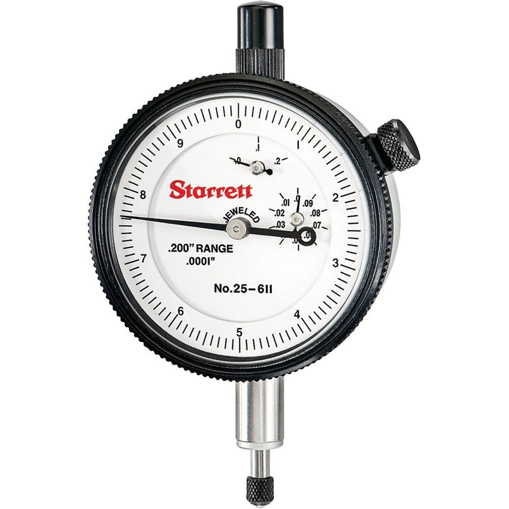 STARRETT Starrett 53301 Dial Drop Indicator 0-0.2 in 0.0001 Grad
