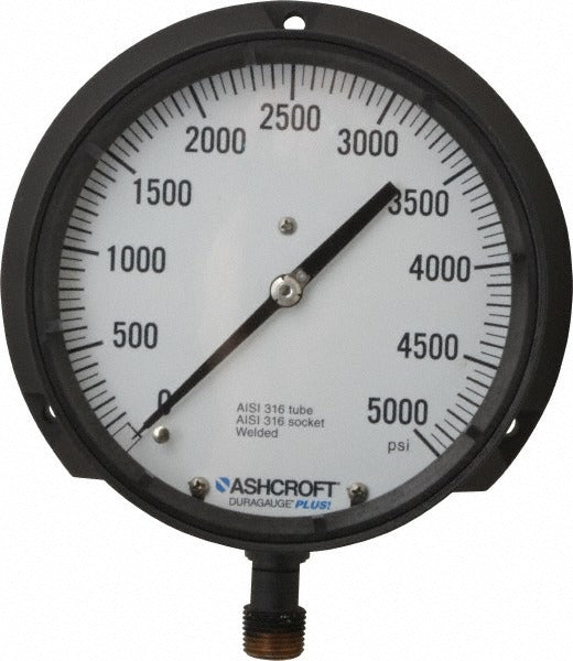ASHCROFT Ashcroft 601379S04LXLL5K Pressure Gauge 0-5000 Psi 6 in