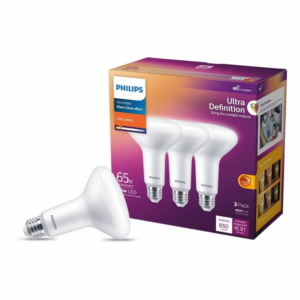 PHILIPS Philips 576769 Br30 Led Bulb 7.5W (3-Pack) 929003131933